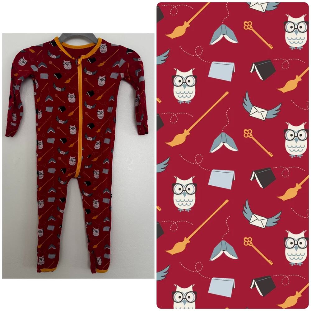 KicKee Pants Print Convertible Sleeper with Zipper in Crimson Magical World